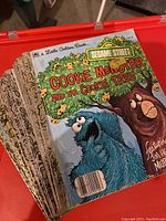 Cover showing Sesame Street themed Cookie Monster and the Cookie Tree book from A Little Golden Book series