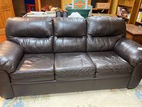 Front view of the three-seat sofa