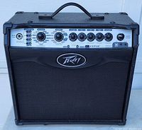 Full front view of the 2017 Peavey VIP-1 VYPYR US guitar amplifier showing control panel and speaker grille