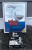 Photo of High Tide Cold War naval wargame box with Plague & Pestilence card game box in front