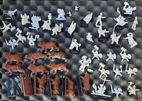 Close-up of miniatures showcasing detailed dwarfs with axes and shields, some mounted on bears.