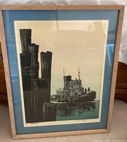 Full view of large framed maritime print ‘Comin Home’ by Berghoff