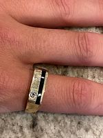 Ring worn on finger, top view