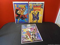 Full lot showing three 1st Edition Ultraverse Malibu Comics: Prime, Hard Case, The Strangers, all bagged and boarded.