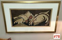 Front view of framed print showing overall condition and framing