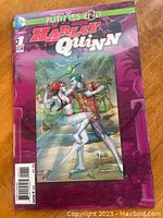 Front cover photo of the Harley Quinn: Futures End #1 comic book showing 3D cover art.