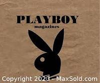 Image shows the Playboy magazine branding logo with the iconic bunny head symbol.
