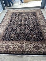 Full top view of carpet laid flat