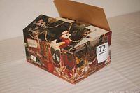 Original retail packaging box for Vintage Twelve Days of Christmas beverage glasses by Indiana Glass