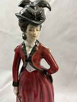 Close-up of the Lady Worsley figurine showing detailed porcelain and paintwork.