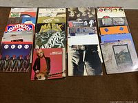 Overview of 18 LP record covers