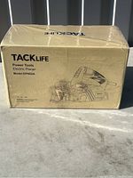 Box of new TACKLIFE Electric Planer model EPN02A showing front with illustration and specifications.