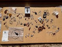 Overview of all sterling silver jewelry pieces laid out