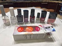Full view of nail polish bottles and China Glaze dip powders in original box
