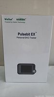 Front of box showing Pulsebit EX branding and image of the device.
