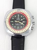 Front view of watch face, case and strap