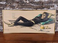 Front view of framed print showing full artwork with gold-tone frame.