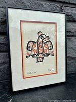 Full front view of framed print showing mat, frame and artwork