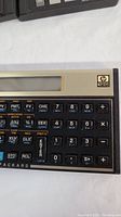 Close-up image of HP 12C calculator keys and display