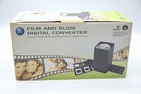 Box front side showing Vupoint 21c Film and Slide Digital Converter product image and branding.