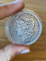 Obverse view showing Lady Liberty with 'LIBERTY' coronet and date 1883.