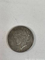 Obverse side showing Lady Liberty with radiate crown and date 1922
