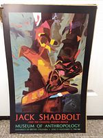 Full view of the poster showing abstract colorful artwork inspired by Coastal Indian imagery.