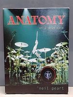 Front cover of the Anatomy of a Drum Solo DVD set featuring Neil Peart on drums with title text.