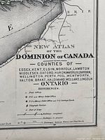 Close-up of the bottom left corner of the map showing title, counties, and references.