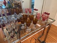 Overview of four sets on mirrored surface