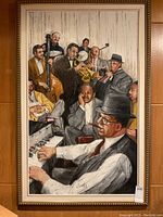 Full view of framed painting against wall