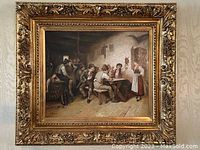 Full view of painting and frame from front to show overall appearance and condition