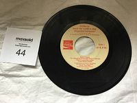Photo of Side 1 of the Coca-Cola 45 RPM vinyl showing label with song title and Coca-Cola branding.