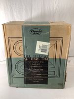 Front of cardboard box labeled Klipsch THX Ultra2 KL-650-THX showing speaker graphics