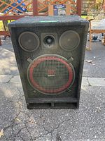 Front view of the MTX Thunder Cast speaker showing three drivers and a vented port.