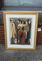 Front view of framed serigraph print.