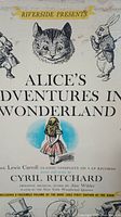 Close-up of Alice's Adventures in Wonderland LP cover with illustrated characters including Cheshire Cat, White Rabbit, and Alice