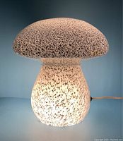 Front view illuminated showing glow through speckled glass