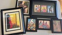Overview of all six framed prints arranged together