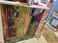 Box for a Bramble folding table showing dimensions and picnics usage.