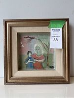 Framed tile full view with lot tag on upper right