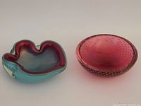 Overhead shot of both bowls side by side on white background