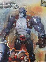 Close-up of the Panthro figure inside sealed plastic packaging, showing detailed sculpt and paintwork.