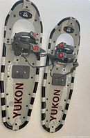 View of both snowshoes showing the full length deck and branding