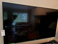 Front view of 55-inch Sony TV mounted on wall
