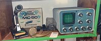 HeathKit SB-610 monitor and Kenwood MC-50 microphone with stand and original box along with two additional microphones.