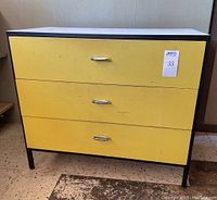 Full front view of dresser with drawers closed showing overall design and condition