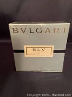 Front view of unopened Bvlgari BLV Eau de Parfum II box, showing brand and product name.