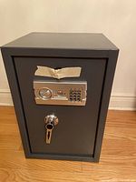 Full front view of the safe showing exterior and overall condition