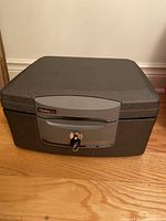 Top front view of closed SentrySafe fire safe